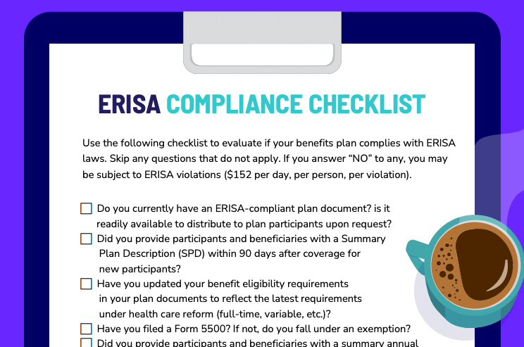 ERISA compliance checklist screenshot